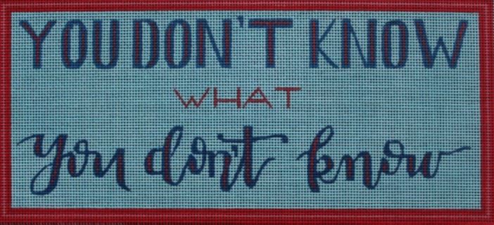 click here to view larger image of You Don't Know What You Don't Know (hand painted canvases)