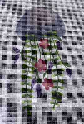 click here to view larger image of Floral Jellyfish (hand painted canvases)