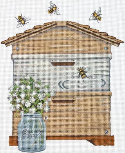 click here to view larger image of Bee Hive (hand painted canvases)