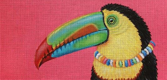 click here to view larger image of Stolen Necklace Toucan  (hand painted canvases)