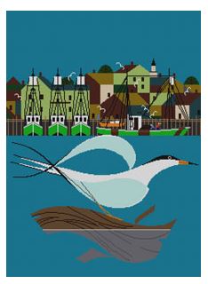 click here to view larger image of Right Tern (hand painted canvases)