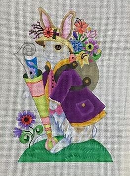 click here to view larger image of Stitcher Bunny (hand painted canvases)
