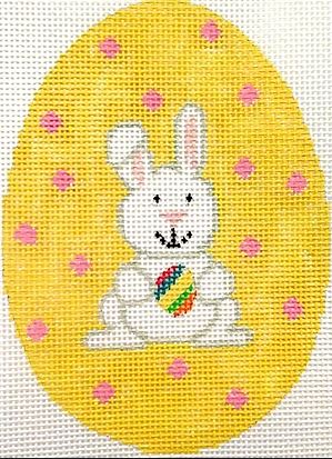 click here to view larger image of Bunny Easter Egg (hand painted canvases)