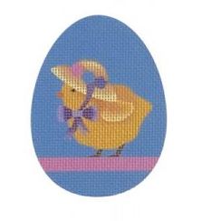 click here to view larger image of Bonnet Chick Flat Egg (printed canvas)