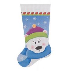 click here to view larger image of Polar Bear Stocking (printed canvas)