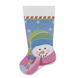 click here to view larger image of Snowgirl Stocking (printed canvas)