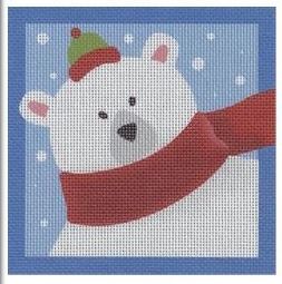 click here to view larger image of Polar Bear Square (printed canvas)