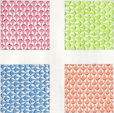 click here to view larger image of Fishnet Coasters (hand painted canvases 2)