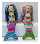 click here to view larger image of Rosey Mermaid (on the right) (hand painted canvases)