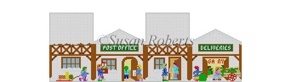 click here to view larger image of Santa Village - Post Office (hand painted canvases)