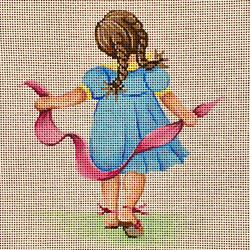 click here to view larger image of Little Girl Walking Away (hand painted canvases)