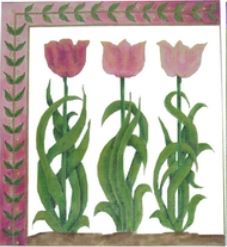 click here to view larger image of Three Tulips (hand painted canvases)