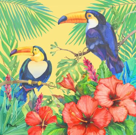 click here to view larger image of Tropical Fresh II - Sunny (hand painted canvases)