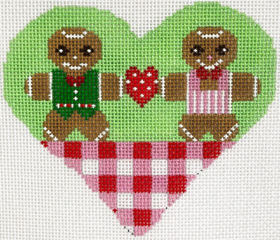 click here to view larger image of Gingerbread Couple  (hand painted canvases)