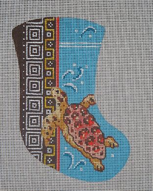 click here to view larger image of Sea Turtle/Mosaic Turquoise  (hand painted canvases)