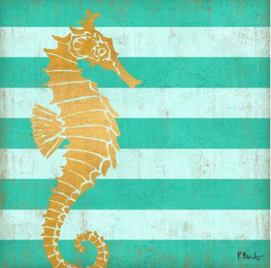 click here to view larger image of Gold Coast Seahorse (hand painted canvases)