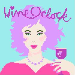 click here to view larger image of Wine O'Clock (hand painted canvases)