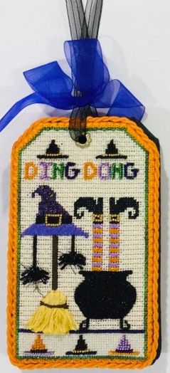 click here to view larger image of Ding Dong Witch Tag (hand painted canvases)