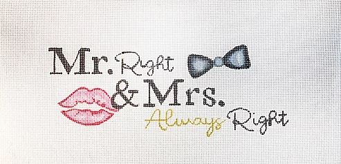 click here to view larger image of Mr Right and Mrs Always Right (hand painted canvases)