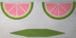 click here to view larger image of Purse - Large Pink Lime Wedge (hand painted canvases)