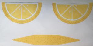 click here to view larger image of Purse - Large Lemon Wedge (hand painted canvases)