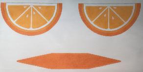 click here to view larger image of Purse - Large Orange Wedge (hand painted canvases)