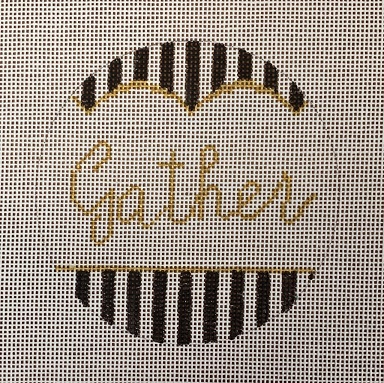 click here to view larger image of Home - Gather Ornament (hand painted canvases)