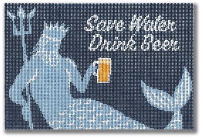 click here to view larger image of Save Water Drink Beer  (hand painted canvases)