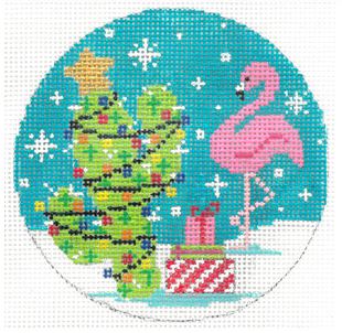 click here to view larger image of Cactus/Flamingo Christmas (hand painted canvases)