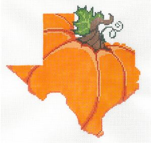 click here to view larger image of Pumpkin State Shaped - Texas (hand painted canvases)