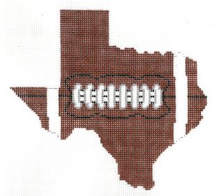 click here to view larger image of Football State Shaped - Texas (hand painted canvases)