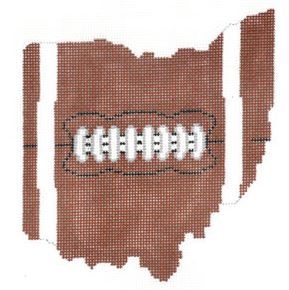 click here to view larger image of Football State Shaped - Ohio (hand painted canvases)