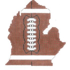 click here to view larger image of Football State Shaped - Michigan (hand painted canvases)