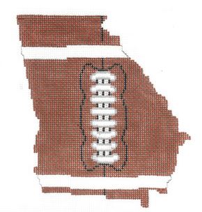 click here to view larger image of Football State Shaped - Georgia (hand painted canvases)
