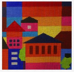 click here to view larger image of Colorful Buildings1 (hand painted canvases)