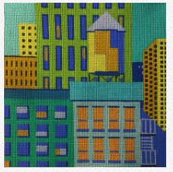 click here to view larger image of Colorful Buildings 2 (hand painted canvases)