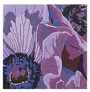 click here to view larger image of Purple Anemones (hand painted canvases)