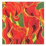 click here to view larger image of Red Calla Lily (hand painted canvases)