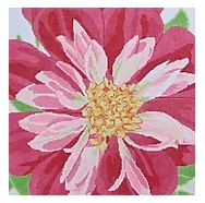 click here to view larger image of Painted Dahlia (hand painted canvases)