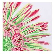 click here to view larger image of Pink & Green Fringed Mum (hand painted canvases)