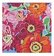 click here to view larger image of Zinnia Dazzle (hand painted canvases)
