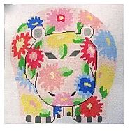 click here to view larger image of Happy Hippo (hand painted canvases)
