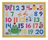click here to view larger image of Childs Playtime Number Sampler (hand painted canvases)