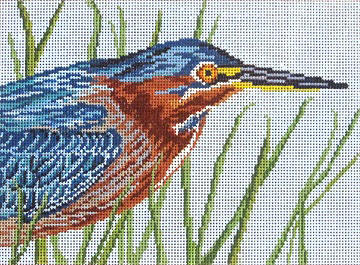 click here to view larger image of Green-Backed Heron (hand painted canvases)