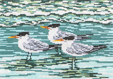 click here to view larger image of Royal Terns (hand painted canvases)