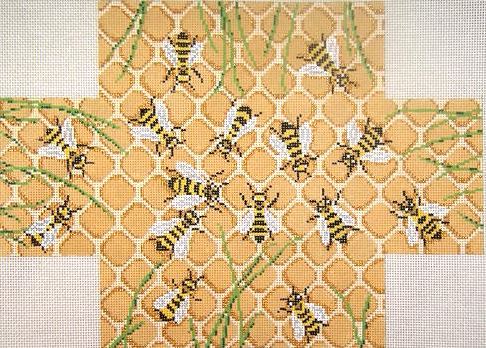 click here to view larger image of Honey Bees Brick Cover (hand painted canvases)