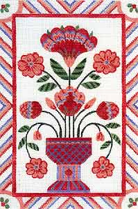 click here to view larger image of Folk Art Carnation (hand painted canvases)