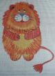 click here to view larger image of Sitter Critter - Lefty Lion (hand painted canvases)