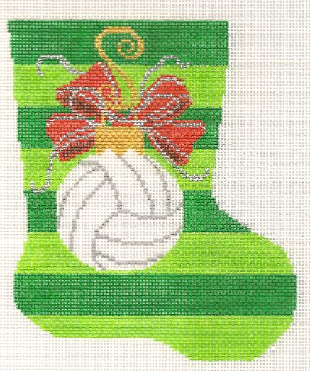 click here to view larger image of Mini Stocking - Volleyball (hand painted canvases)