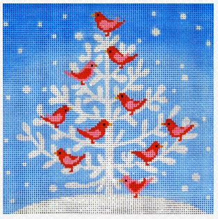click here to view larger image of Snow Bird Tree (hand painted canvases)